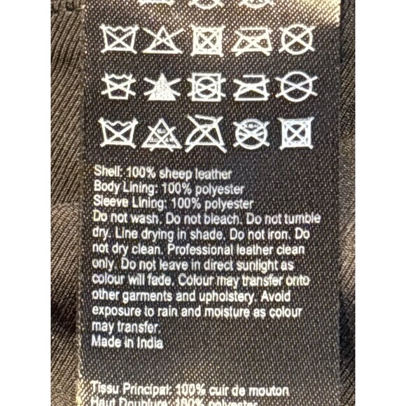 AllSaints Black Sheep Leather Moto Jacket - Picture 5 of 5